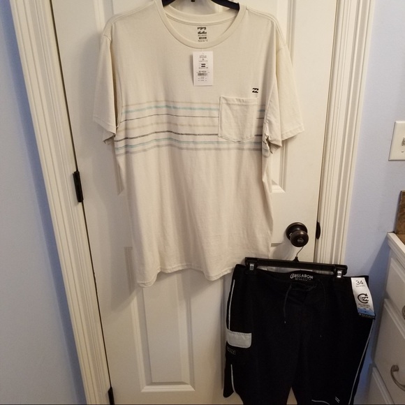 NWT Billabong board shorts and shirt